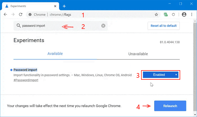 Password Import Best Chrome Flags 