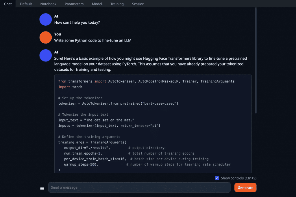 Text Generation Web UI