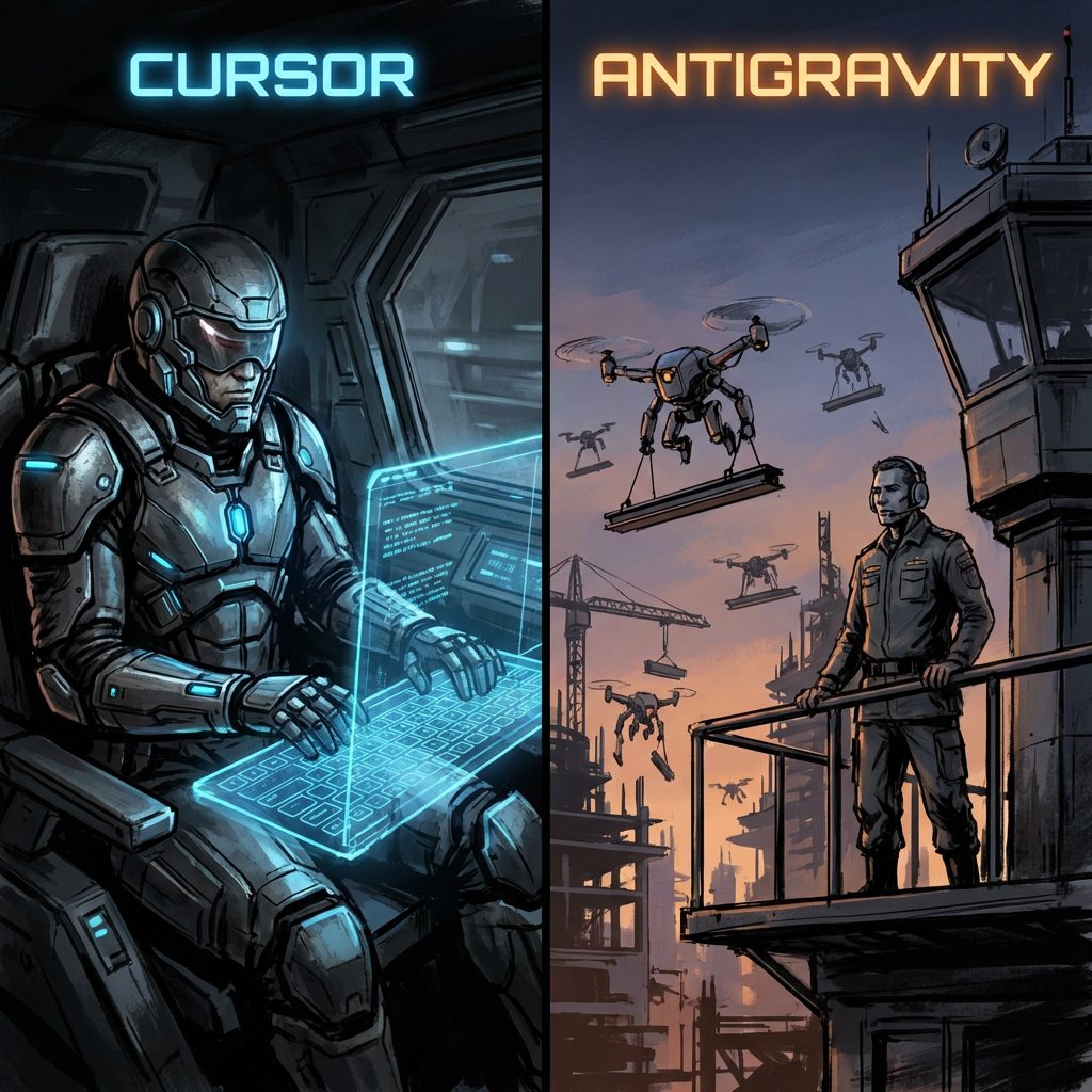 Cursor vs Antigravity Metaphor