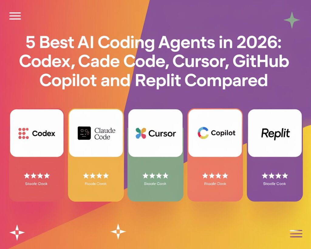 5 Best AI Coding Agents in 2026: Codex, Claude Code, Cursor, GitHub Copilot and Replit Compared
