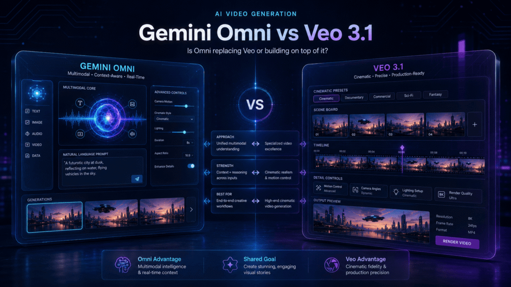 Gemini Omni vs Veo 3.1: Is Omni Replacing Veo?