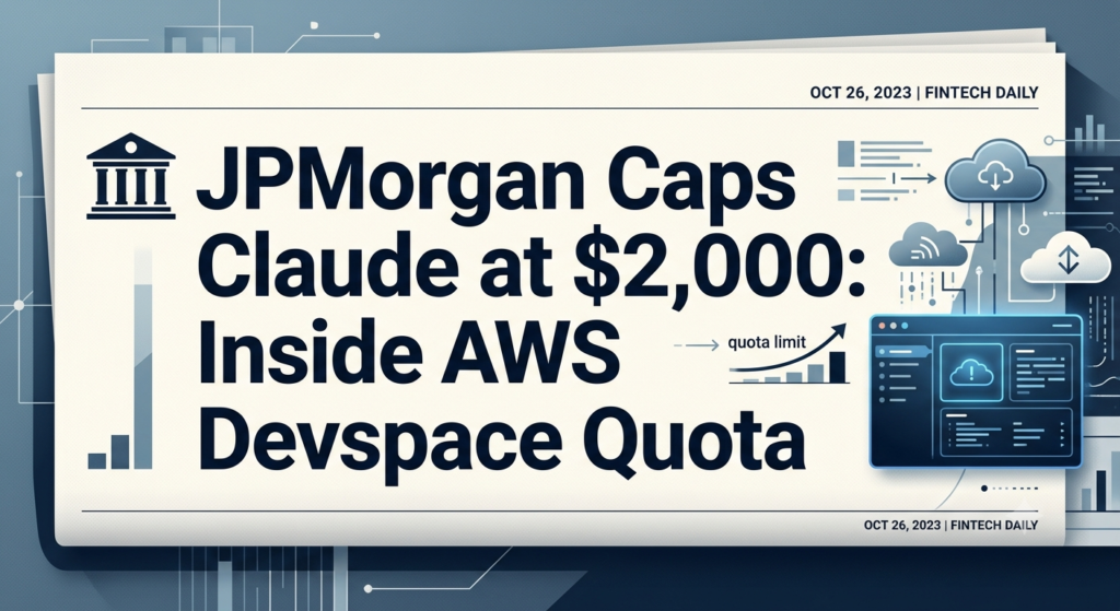 JPMorgan Caps Claude at $2,000: Inside AWS Devspace Quota