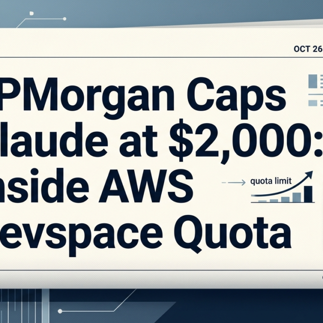 JPMorgan Caps Claude at $2,000: Inside AWS Devspace Quota