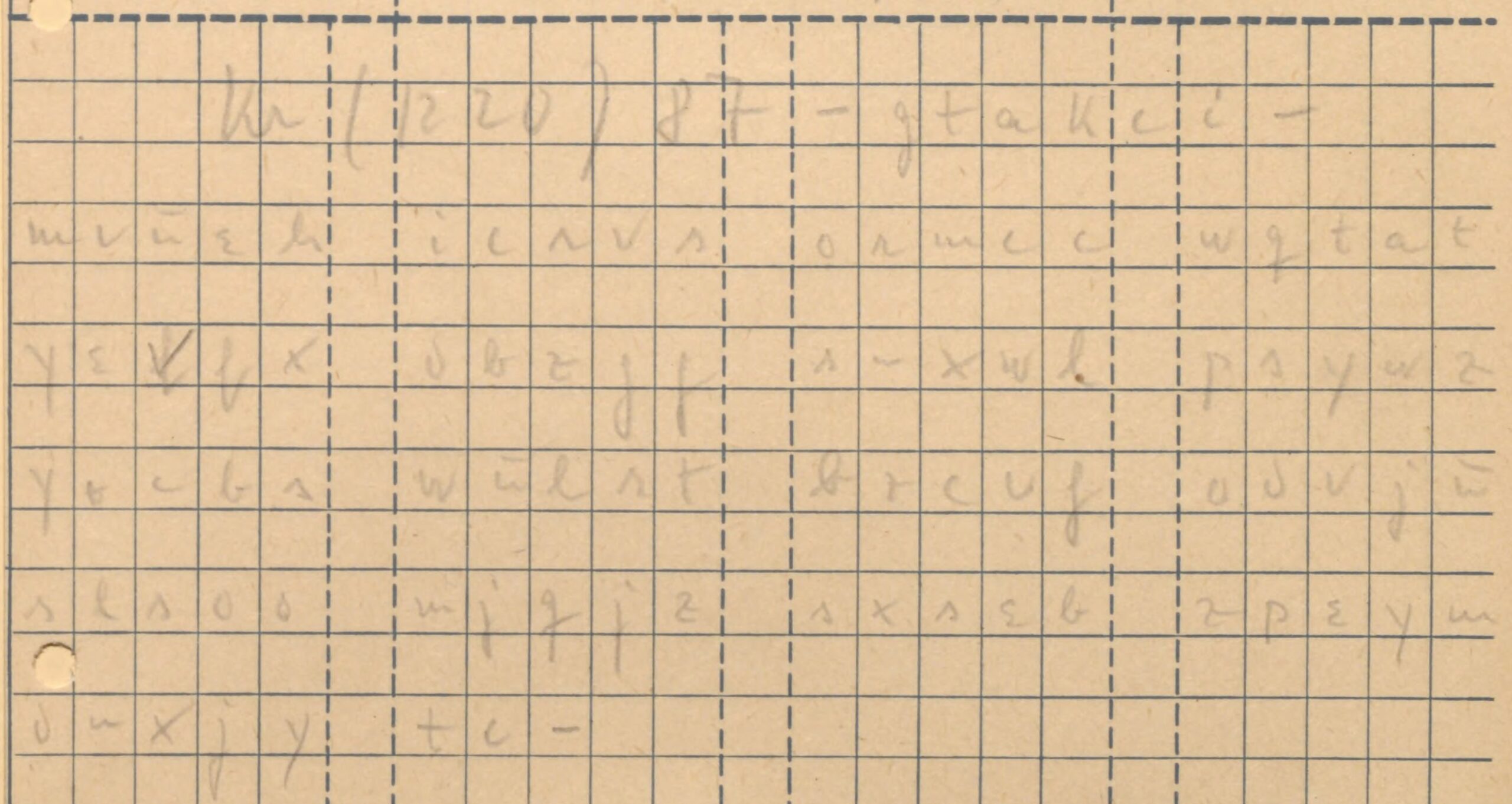 Handwritten German Wartime Cryptogram MVUEH