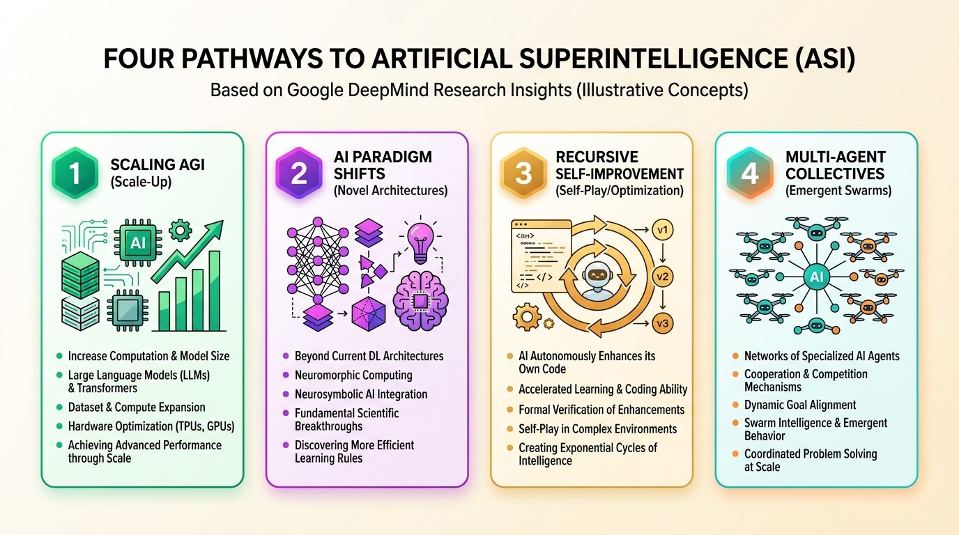 Four Pathways to Artificial Superintelligence