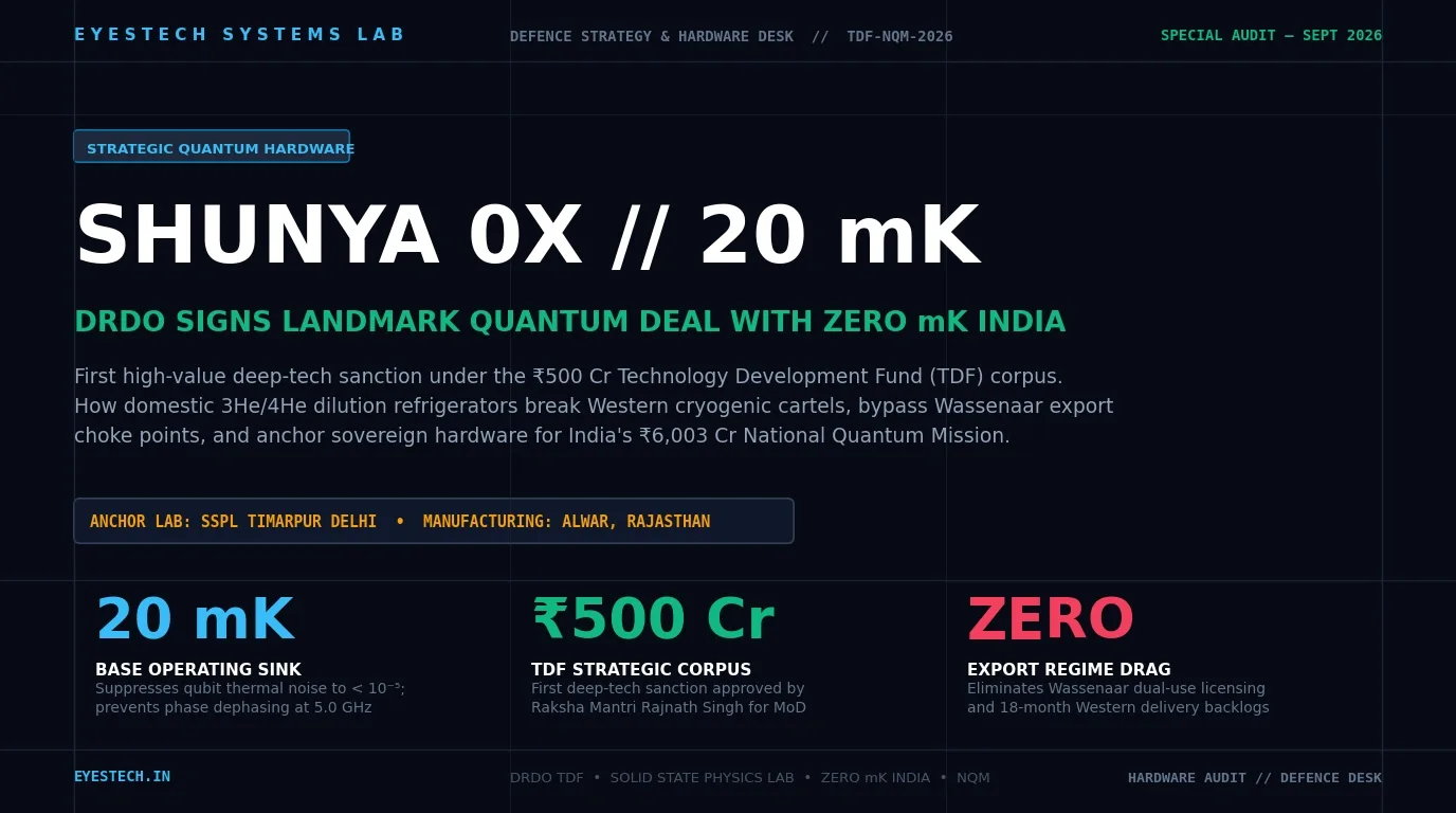 Shunya 0X Architectural Telemetry and Program Summary - DRDO TDF Deep Tech Quantum Milestone