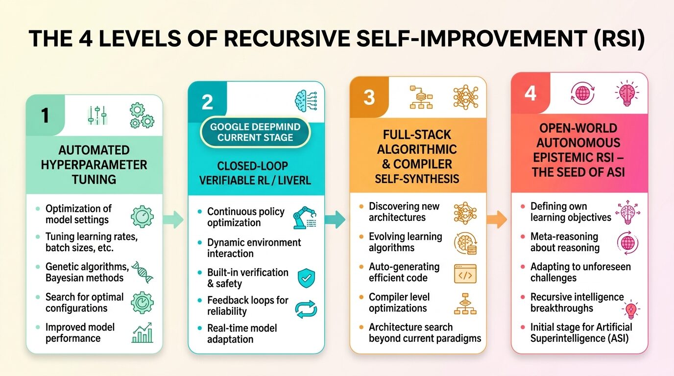 The Four Levels of Recursive Self-Improvement