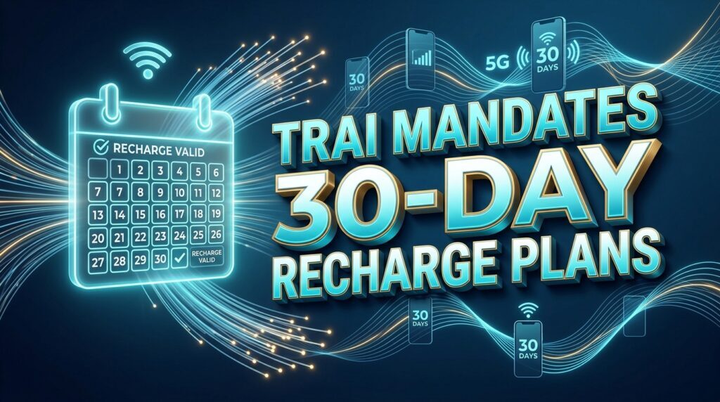 TRAI Mandates 30-Day Recharge Plans and Unbundled Voice Packs in India