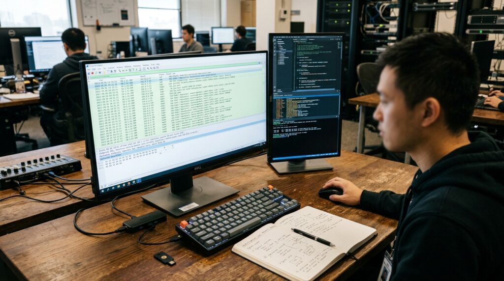 Forensic network packet inspection workstation auditing ZCode open source harness
