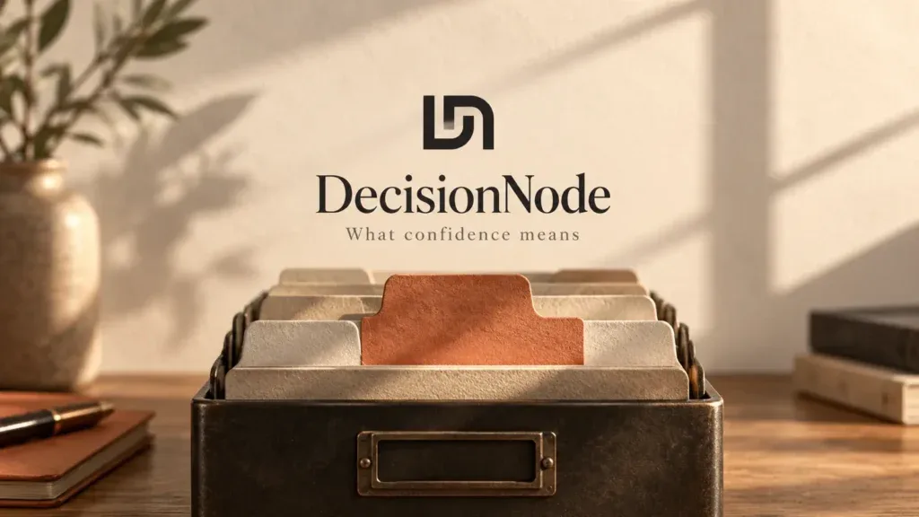DecisionNode API Explained: Confidence Scores, Pricing and Latency — editorial illustration