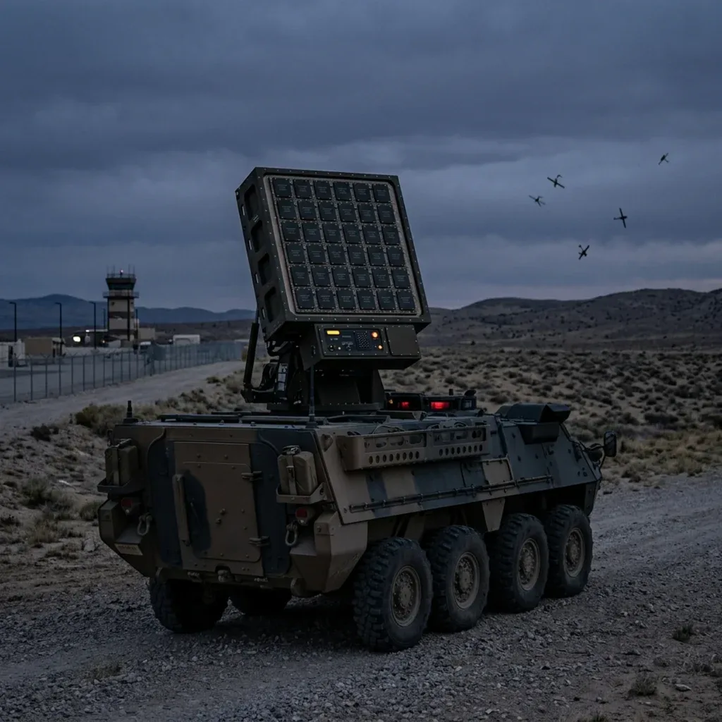 Solid-State GaN High-Power Microwave Phased Array Counter-UAS System