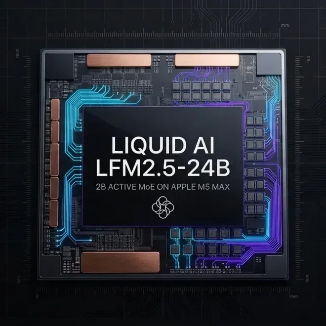 Liquid AI LFM2.5-24B: 2B Active MoE on Apple M5 Max