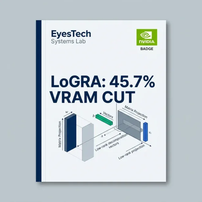 LoGRA Cuts LLM RL VRAM by 45.7%: Fit 27B on a Single Node
