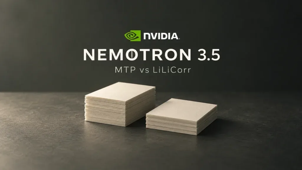 Nemotron 3.5 Super VL: MTP, LiLiCorr and Inference Speed — editorial illustration