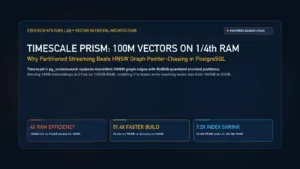 Timescale PRISM: Run 100M Vectors on 1/4th Postgres RAM